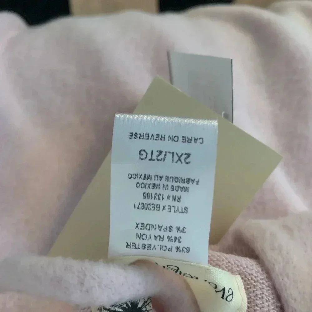 Everleigh Cozy Hoodie Sweater Light Pink 2X